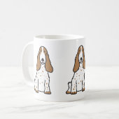 Engelse Cocker Spaniel Dog Cartoon Koffiemok (Voorkant links)