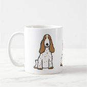Engelse Cocker Spaniel Dog Cartoon Koffiemok (Links)