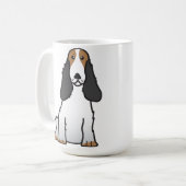 Engelse Cocker Spaniel Dog Cartoon Koffiemok (Voorkant links)