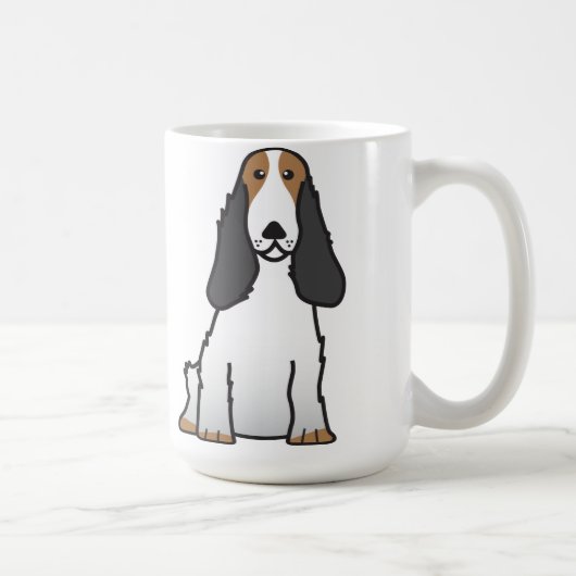 Engelse Cocker Spaniel Dog Cartoon Koffiemok (Rechts)