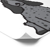 Engelse Cocker Spaniel Dog Cartoon Poster (Hoek)