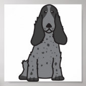 Engelse Cocker Spaniel Dog Cartoon Poster (Voorkant)