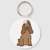Engelse Cocker Spaniel Dog Cartoon Sleutelhanger (Voorkant)