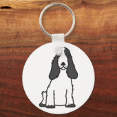 Engelse Cocker Spaniel Dog Cartoon Sleutelhanger (Voorkant)