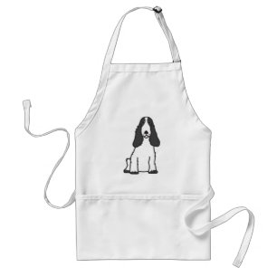 Engelse Cocker Spaniel Dog Cartoon Standaard Schort