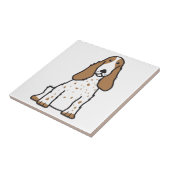 Engelse Cocker Spaniel Dog Cartoon Tegeltje (Zijkant)