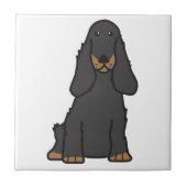 Engelse Cocker Spaniel Dog Cartoon Tegeltje (Voorkant)