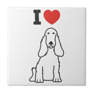 Engelse Cocker Spaniel Dog Cartoon Tegeltje