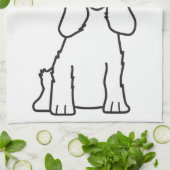 Engelse Cocker Spaniel Dog Cartoon Theedoek (Gevouwen)