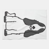 Engelse Cocker Spaniel Dog Cartoon Theedoek (Horizontaal)