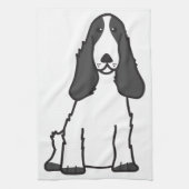Engelse Cocker Spaniel Dog Cartoon Theedoek (Verticaal)