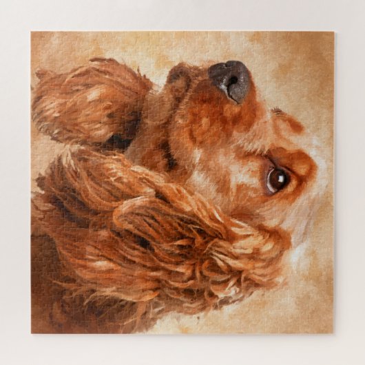 Engelse Cocker Spaniel Dog Digital Art Legpuzzel (Horizontaal)