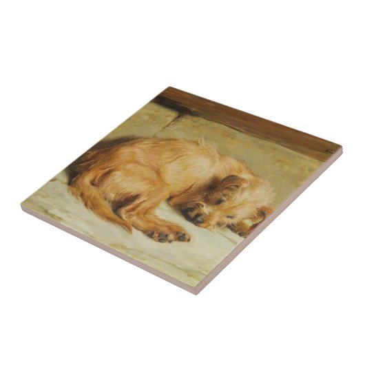 Engelse Cocker Spaniel Dog (door Briton Rivière) Tegeltje (Zijkant)