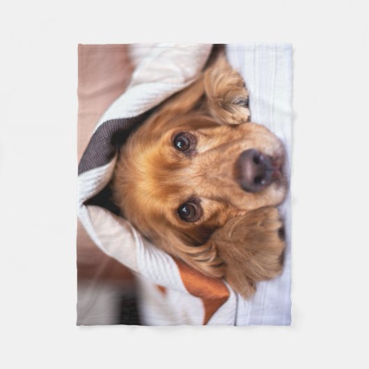 Engelse Cocker Spaniel Dog Fleece Deken (Voorkant)