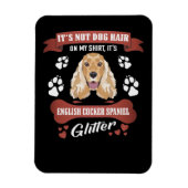 Engelse Cocker Spaniel Dog Hair Glitter Magneet (Verticaal)