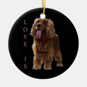 Engelse Cocker Spaniel Dog mam Pap Love Pet Puppy Keramisch Ornament