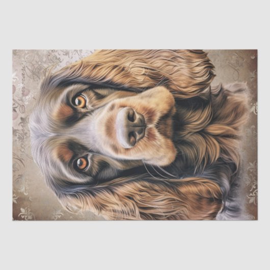 Engelse Cocker Spaniel Dog Tissuepapier (Voorkant)