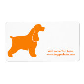 Engelse Cocker Spaniel Etiket (Voorkant)