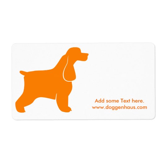 Engelse Cocker Spaniel Etiket (Voorkant)