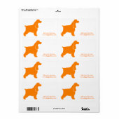 Engelse Cocker Spaniel Etiket (Full Sheet)