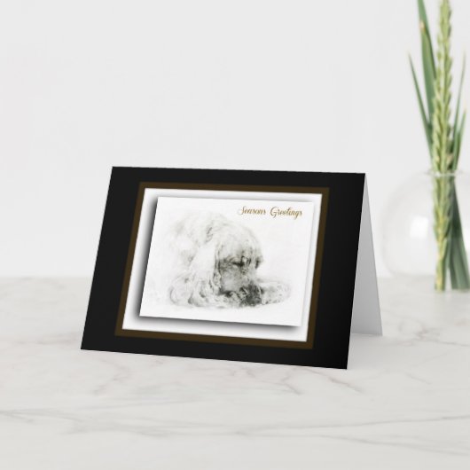 Engelse Cocker Spaniel Feestdagen Kaart (Voorkant)