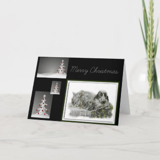 Engelse Cocker Spaniel Feestdagen Kaart