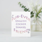Engelse Cocker Spaniel Furever; Cocker Love Briefkaart (Staand voorkant)