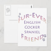 Engelse Cocker Spaniel Furever; Cocker Love Briefkaart (Voorkant / Achterkant)