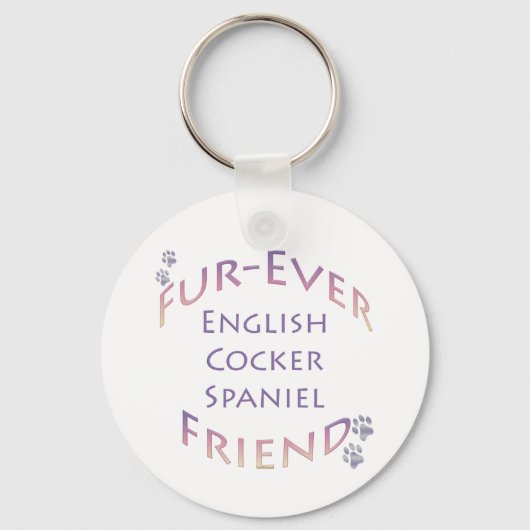Engelse Cocker Spaniel Furever Sleutelhanger (Voorkant)