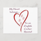 Engelse Cocker Spaniel Heart behoort Briefkaart (Voorkant)