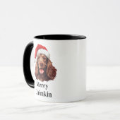 Engelse Cocker Spaniel hond kerstmannenhoed Kerstm Mok (Voorkant links)