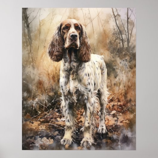 Engelse Cocker Spaniel Hond Kunstprint Poster (Voorkant)