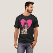 Engelse Cocker Spaniel Hond Moeder Valentijnsdag H T-shirt (Voorkant volledig)
