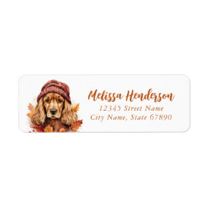 Engelse Cocker Spaniel Hond Retouradres Labels