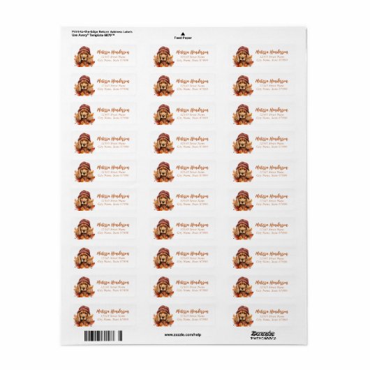 Engelse Cocker Spaniel Hond Retouradres Labels (Full Sheet)