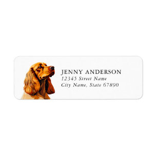 Engelse Cocker Spaniel Hond Retouradres Labels