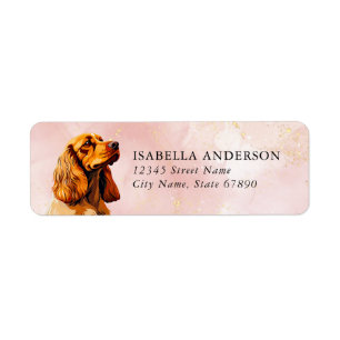 Engelse Cocker Spaniel Hond Retouradres Labels