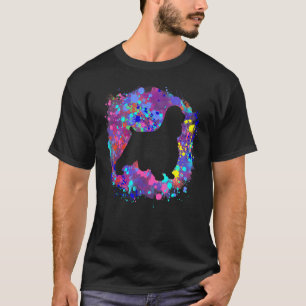 Engelse Cocker Spaniel Hond Roze Aquarel Kunst T-shirt