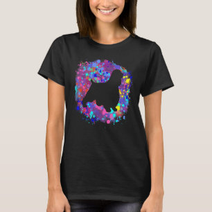 Engelse Cocker Spaniel Hond Roze Watercolor Kunst T-shirt