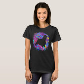 Engelse Cocker Spaniel Hond Roze Watercolor Kunst T-shirt (Voorkant volledig)
