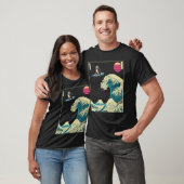 Engelse Cocker Spaniel Hond Surfen op een Kanagawa T-shirt (Unisex)