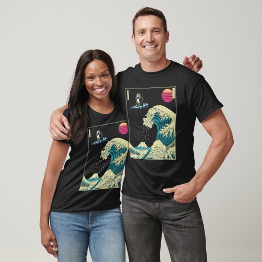 Engelse Cocker Spaniel Hond Surfen op een Kanagawa T-shirt (Unisex)