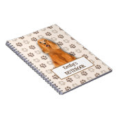 Engelse Cocker Spaniel hond voetafdruk aanpasbaar Notitieboek (Rechterzijde)