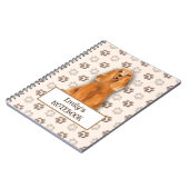 Engelse Cocker Spaniel hond voetafdruk aanpasbaar Notitieboek (Linkerzijde)