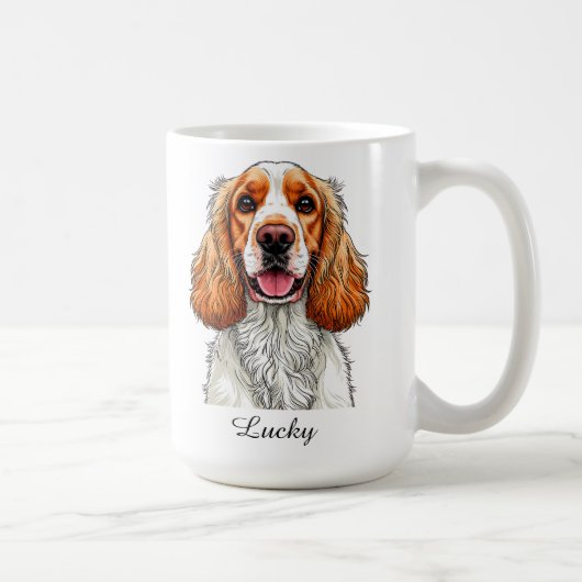Engelse Cocker Spaniel Hondenportret Koffiemok (Rechts)