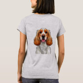 Engelse Cocker Spaniel Hondenportret T-shirt (Achterkant)