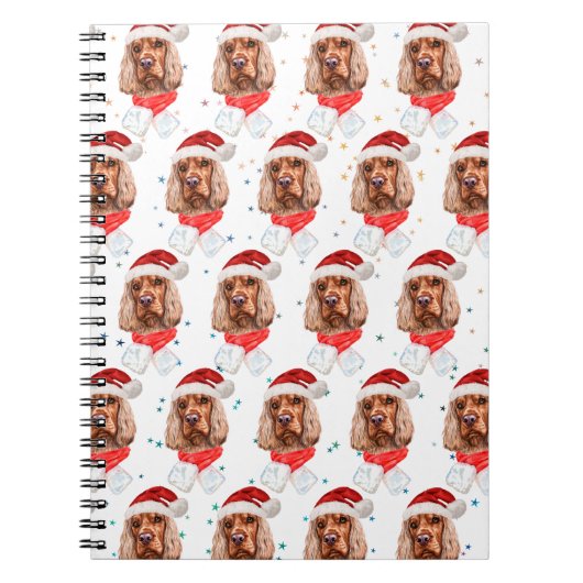 Engelse Cocker Spaniel Hondenras Kerstmis Notitieboek (Voorkant)