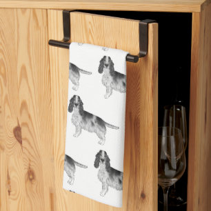 Engelse Cocker Spaniel in zwart-witpatroon Theedoek