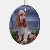 Engelse Cocker Spaniel Keramisch Ornament (Rechts)