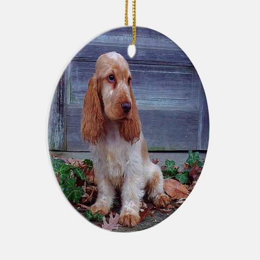 Engelse Cocker Spaniel Keramisch Ornament (Rechts)